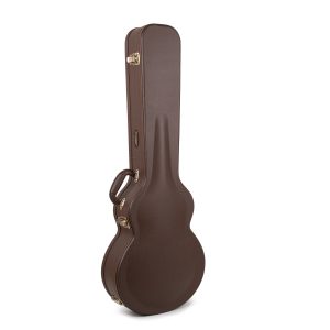 Deluxe Arch Top Wood Case LP-Style Guitars - Brown