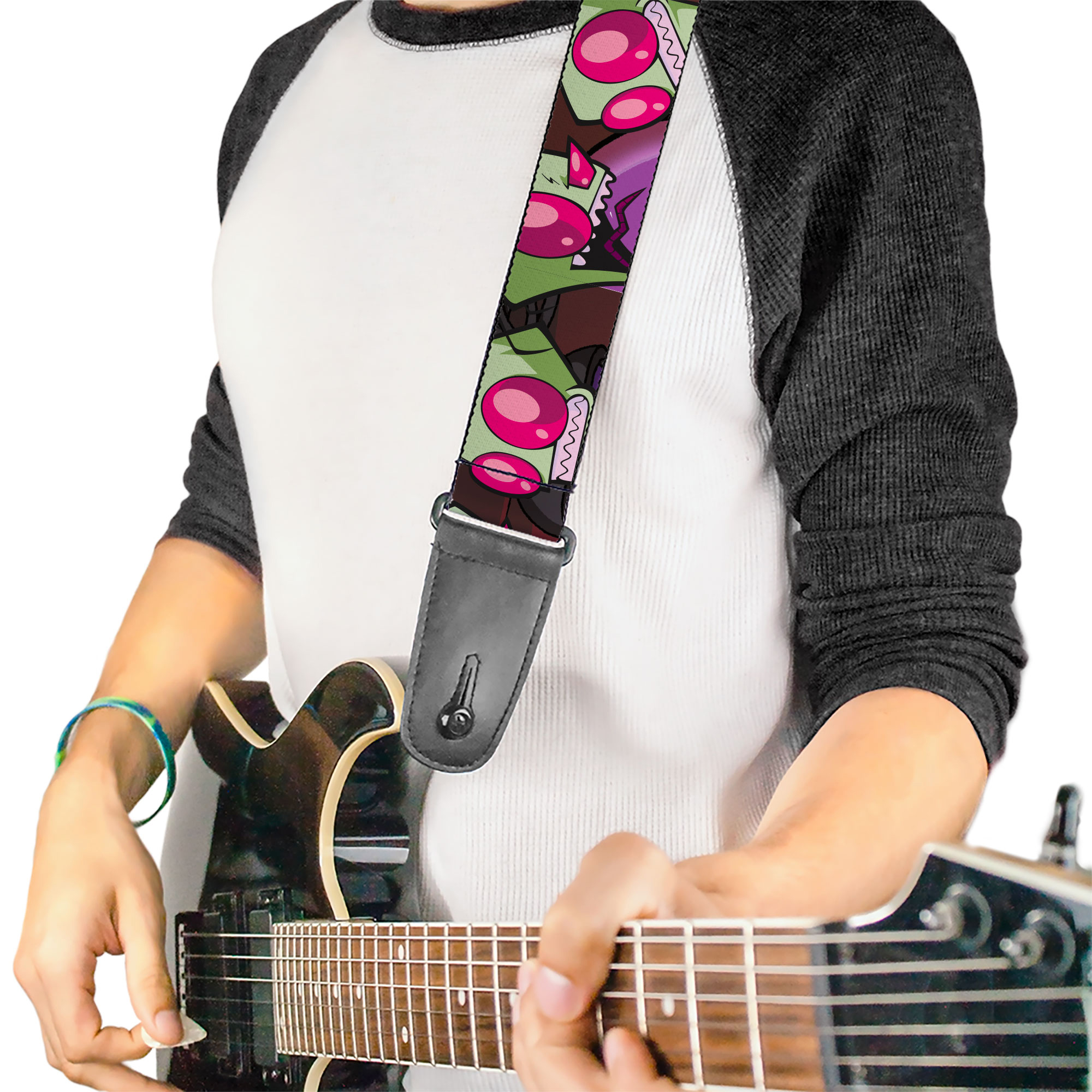 Invader Zim Close-Up Poses Reds Guitar Strap - Image 2