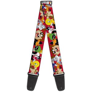 Looney Tunes Character Faces Guitar Strap