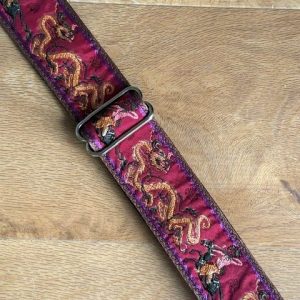 2” Jacquard Guitar Strap - Red Dragon Warrior